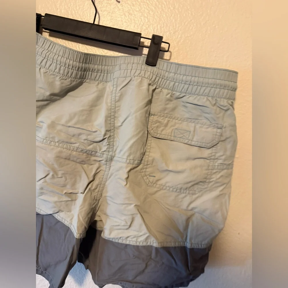 Merona Gray and Tan Swim Board Shorts